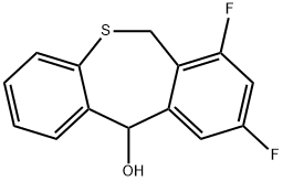 Dibenzo[b,e]thiepin-11-ol, 7,9-difluoro-6,11-dihydro- Structure
