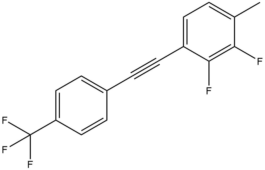 2,3-Difluoro-1-methyl-4-[2-[4-(trifluoromethyl)phenyl]ethynyl]benzene 구조식 이미지