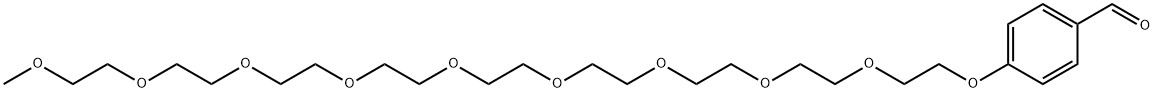 m-PEG10-Ph-CHO Structure