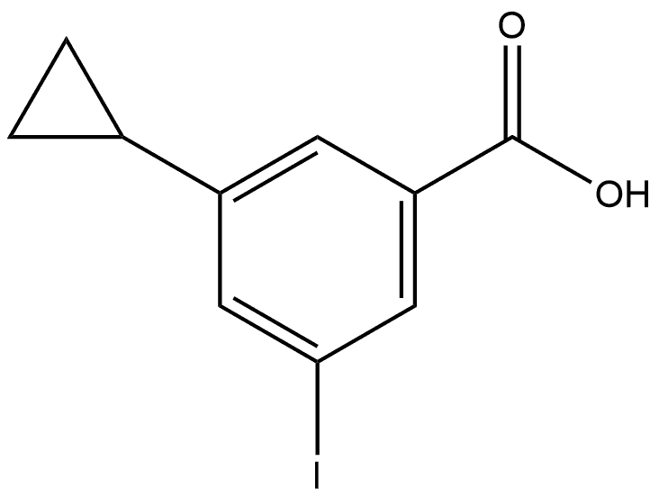 3-Cyclopropyl-5-iodobenzoic acid Structure