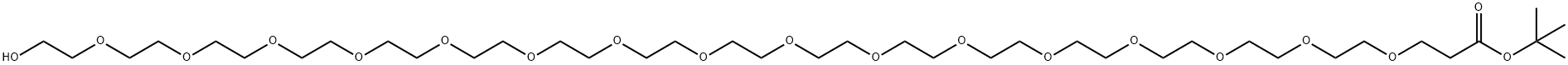 Hydroxy-PEG16-t-butyl ester Structure