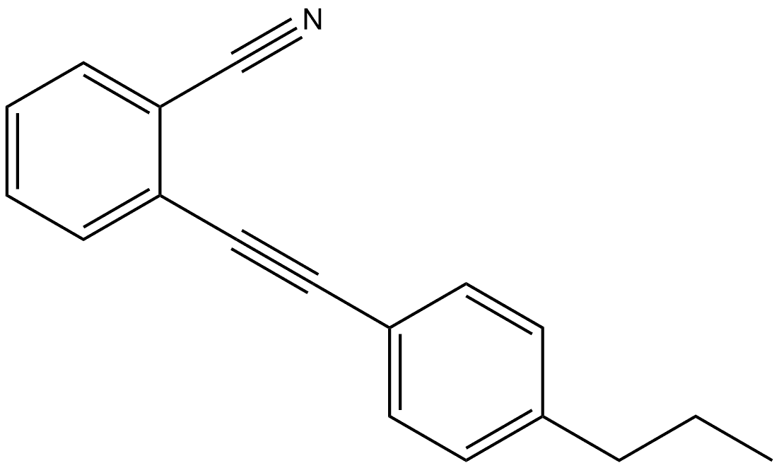 2-[2-(4-Propylphenyl)ethynyl]benzonitrile Structure