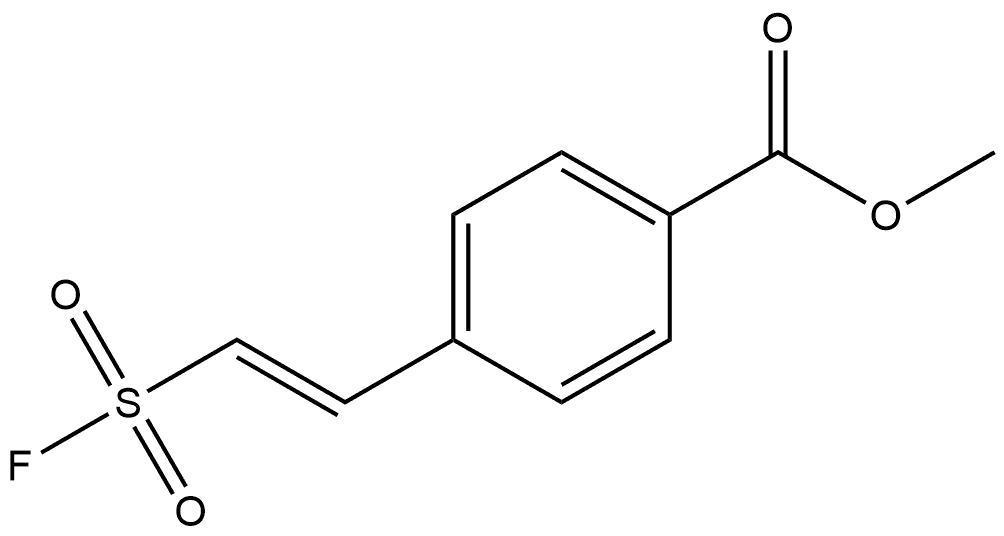 Benzoic acid, 4-[(1E)-2-(fluorosulfonyl)ethenyl]-, Structure