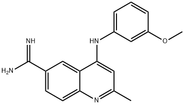 6-Quinolinecarboximidamide, 4-[(3-methoxyphenyl)amino]-2-methyl- Structure