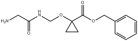 Cyclopropanecarboxylic acid, 1-[[(2-aminoacetyl)amino]methoxy]-, phenylmethyl ester 구조식 이미지