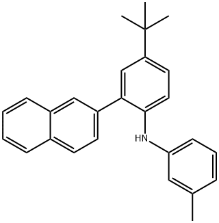 4-(tert-butyl)-N-(3-methylphenyl)-2-(2-naphthalenyl)-benzenamine Structure