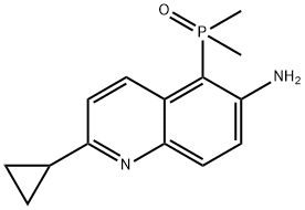 6-Quinolinamine, 2-cyclopropyl-5-(dimethylphosphinyl)- Structure