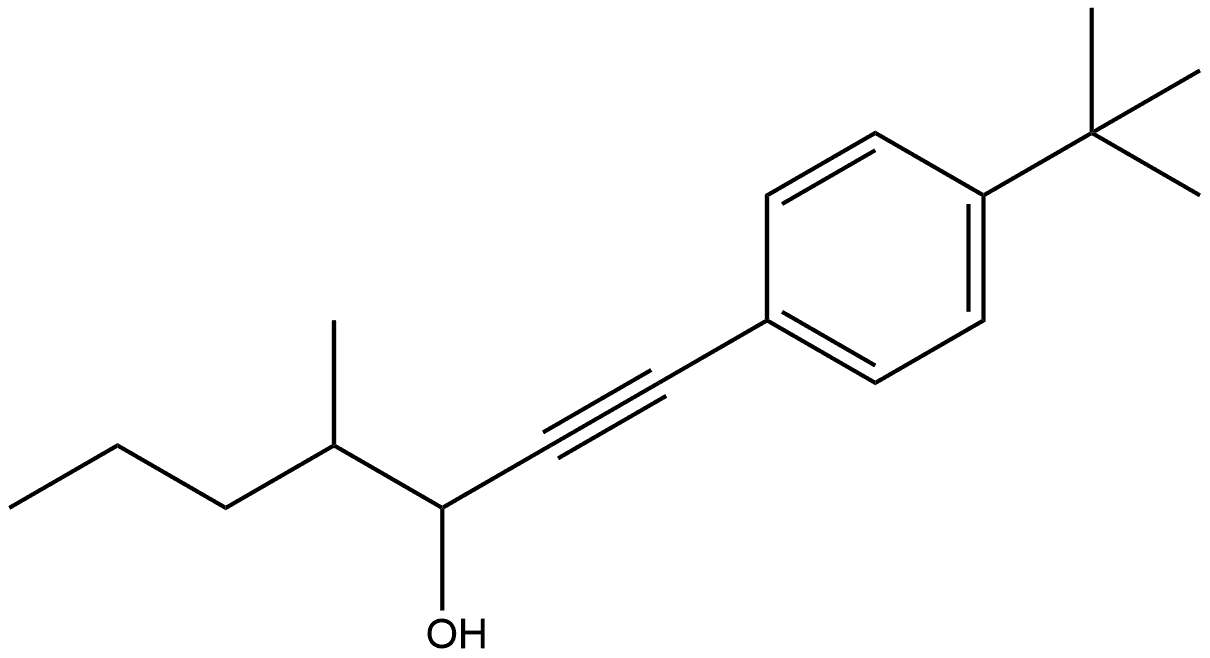 1-[4-(1,1-Dimethylethyl)phenyl]-4-methyl-1-heptyn-3-ol Structure