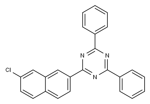 1,3,5-Triazine, 2-(7-chloro-2-naphthalenyl)-4,6-diphenyl- Structure