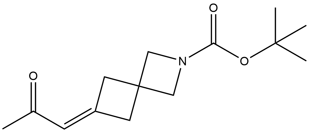 tert-butyl 6-(2-oxopropylidene)-2-azaspiro[3.3]heptane-2-carboxylate Structure