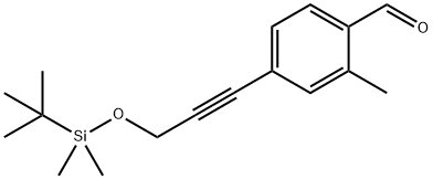 4-[3-[[(1,1-Dimethylethyl)dimethylsilyl]oxy]-1-propyn-1-yl]-2-methylbenzaldehyde Structure