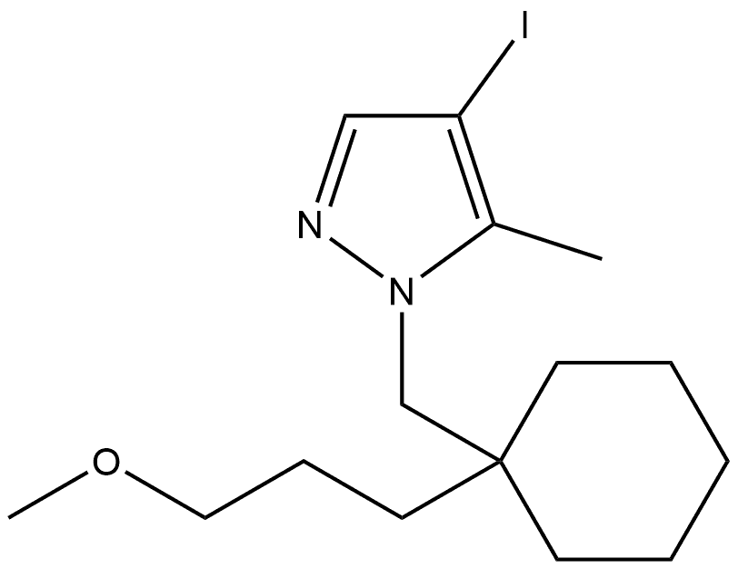 4-iodo-1-[[1-(3-methoxypropyl)cyclohexyl]methyl]-5-methyl-pyrazole Structure