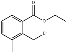 Benzoic acid, 2-(bromomethyl)-3-methyl-, ethyl ester 구조식 이미지