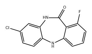 11H-Dibenzo[b,e][1,4]diazepin-11-one, 8-chloro-1-fluoro-5,10-dihydro- Structure