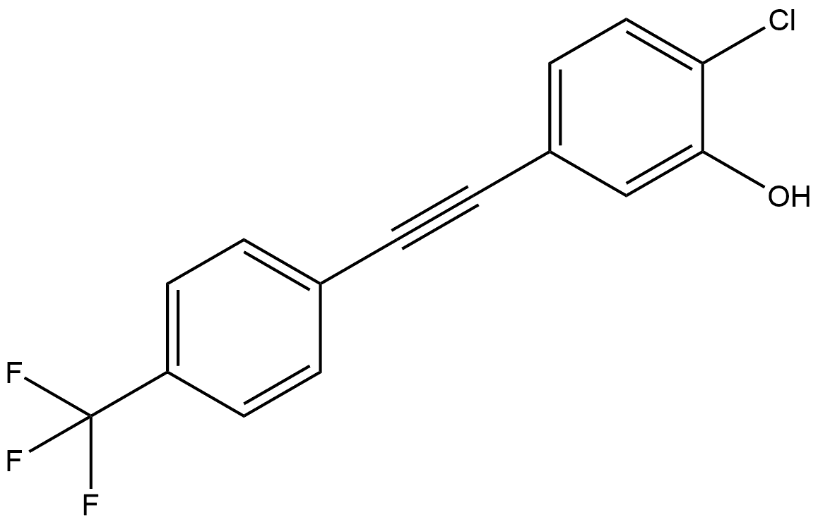 2-Chloro-5-[2-[4-(trifluoromethyl)phenyl]ethynyl]phenol Structure