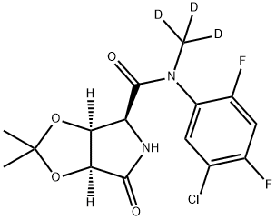 (3aS,4S,6aS)-N-(5-chloro-2,4-difluorophenyl)-2,2-dimethyl-N-(methyl-d3)-6-oxotetrahydro-4H-[1,3]dioxolo[4,5-c]pyrrole-4-carboxamide Structure