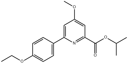 2-Pyridinecarboxylic acid, 6-(4-ethoxyphenyl)-4-methoxy-, 1-methylethyl ester Structure