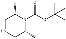 1-Piperazinecarboxylic acid, 2,6-dimethyl-, 1,1-dimethylethyl ester, (2R,6S)- Structure