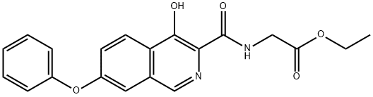 Glycine, N-[(4-hydroxy-7-phenoxy-3-isoquinolinyl)carbonyl]-, ethyl ester Structure