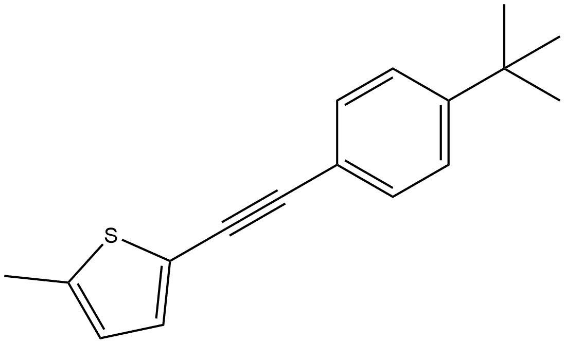 2-[2-[4-(1,1-Dimethylethyl)phenyl]ethynyl]-5-methylthiophene Structure