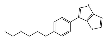 Thieno[3,2-b]thiophene, 3-(4-hexylphenyl)- Structure