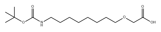 Acetic acid, 2-[[8-[[(1,1-dimethylethoxy)carbonyl]amino]octyl]oxy]- Structure