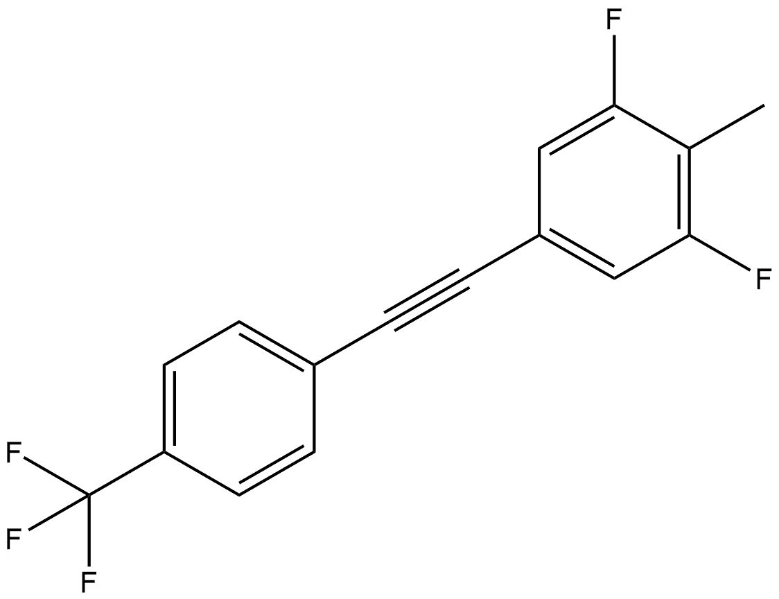 1,3-Difluoro-2-methyl-5-[2-[4-(trifluoromethyl)phenyl]ethynyl]benzene Structure