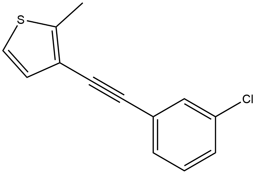 3-[2-(3-Chlorophenyl)ethynyl]-2-methylthiophene Structure