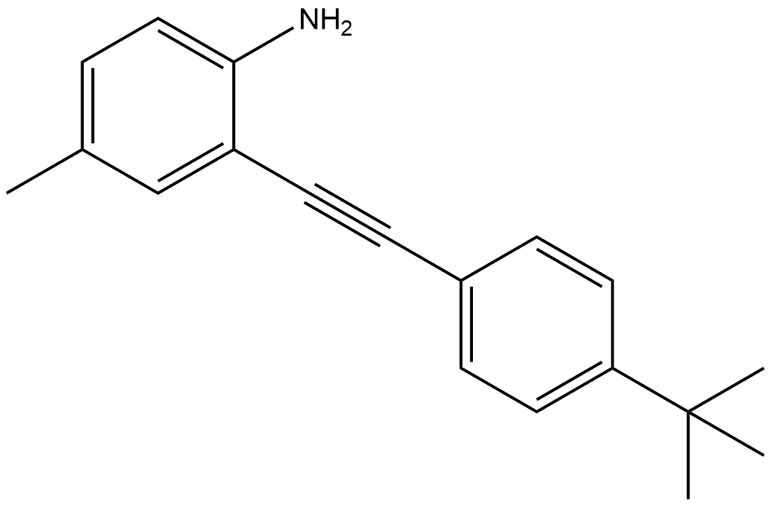 2-[2-[4-(1,1-Dimethylethyl)phenyl]ethynyl]-4-methylbenzenamine Structure