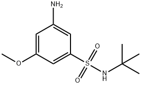 Benzenesulfonamide, 3-amino-N-(1,1-dimethylethyl)-5-methoxy- 구조식 이미지