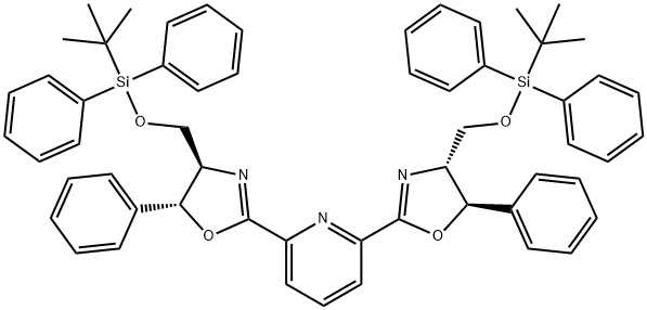 Pyridine, 2,6-bis[(4R,5R)-4-[[[(1,1-dimethylethyl)diphenylsilyl]oxy]methyl]-4,5-dihydro-5-phenyl-2-oxazolyl]- 구조식 이미지