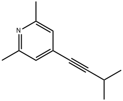 Pyridine, 2,6-dimethyl-4-(3-methyl-1-butyn-1-yl)- 구조식 이미지