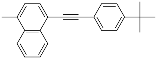 1-[2-[4-(1,1-Dimethylethyl)phenyl]ethynyl]-4-methylnaphthalene Structure