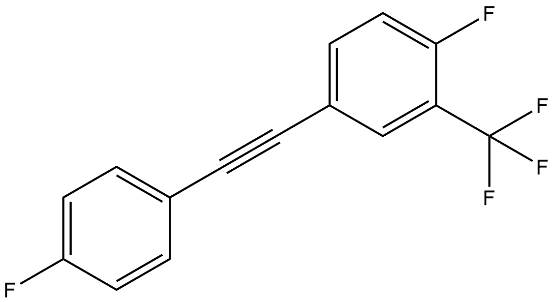 1-Fluoro-4-[2-(4-fluorophenyl)ethynyl]-2-(trifluoromethyl)benzene 구조식 이미지