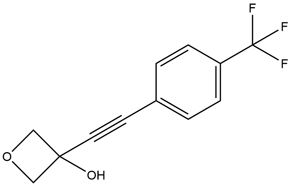 3-[2-[4-(Trifluoromethyl)phenyl]ethynyl]-3-oxetanol Structure