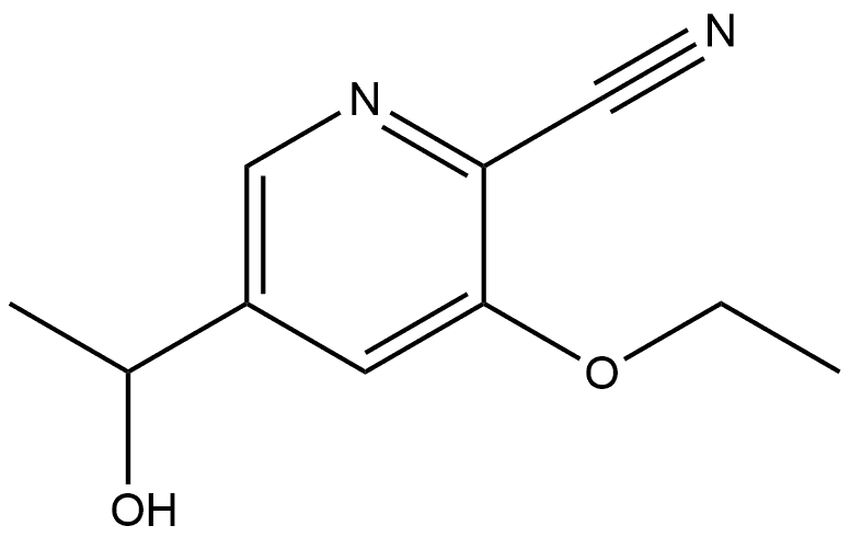 3-Ethoxy-5-(1-hydroxyethyl)-2-pyridinecarbonitrile Structure