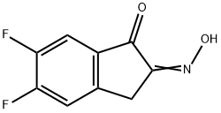 1H-Indene-1,2(3H)-dione, 5,6-difluoro-, 2-oxime Structure