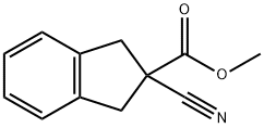 1H-Indene-2-carboxylic acid, 2-cyano-2,3-dihydro-, methyl ester Structure