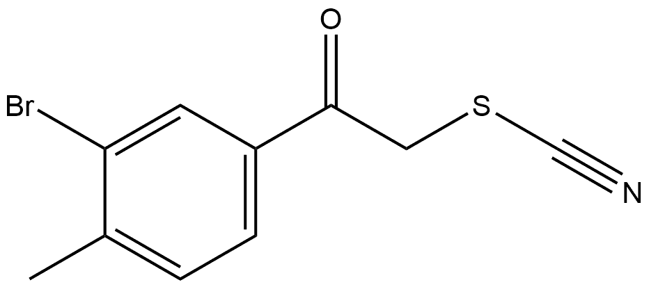 2-(3-Bromo-4-methylphenyl)-2-oxoethyl thiocyanate Structure