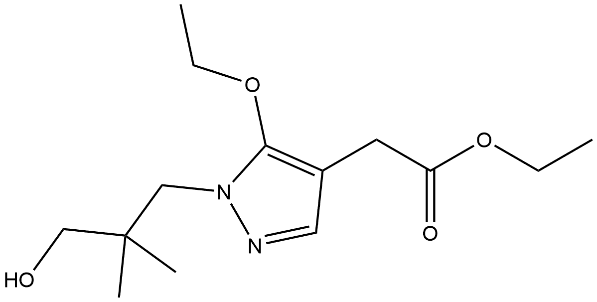 ethyl 2-[5-ethoxy-1-(3-hydroxy-2,2-dimethylpropyl)-1H-pyrazol-4-yl]acetate Structure