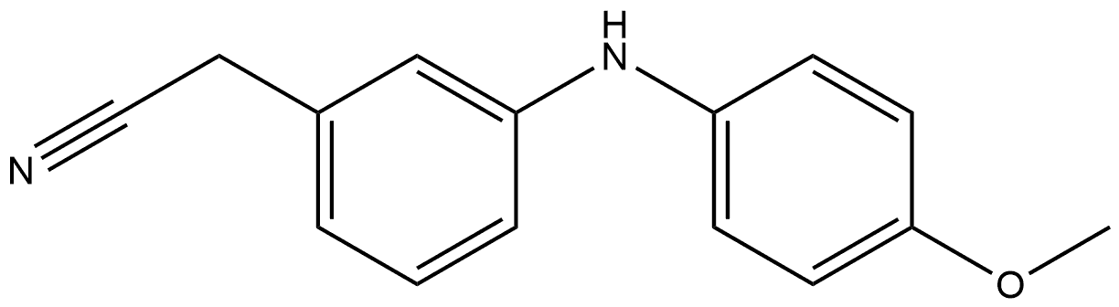 3-[(4-Methoxyphenyl)amino]benzeneacetonitrile Structure