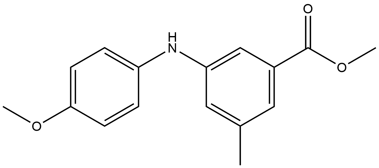 Methyl 3-[(4-methoxyphenyl)amino]-5-methylbenzoate Structure