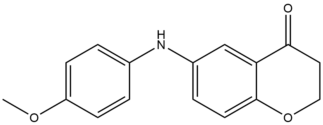 2,3-Dihydro-6-[(4-methoxyphenyl)amino]-4H-1-benzopyran-4-one Structure