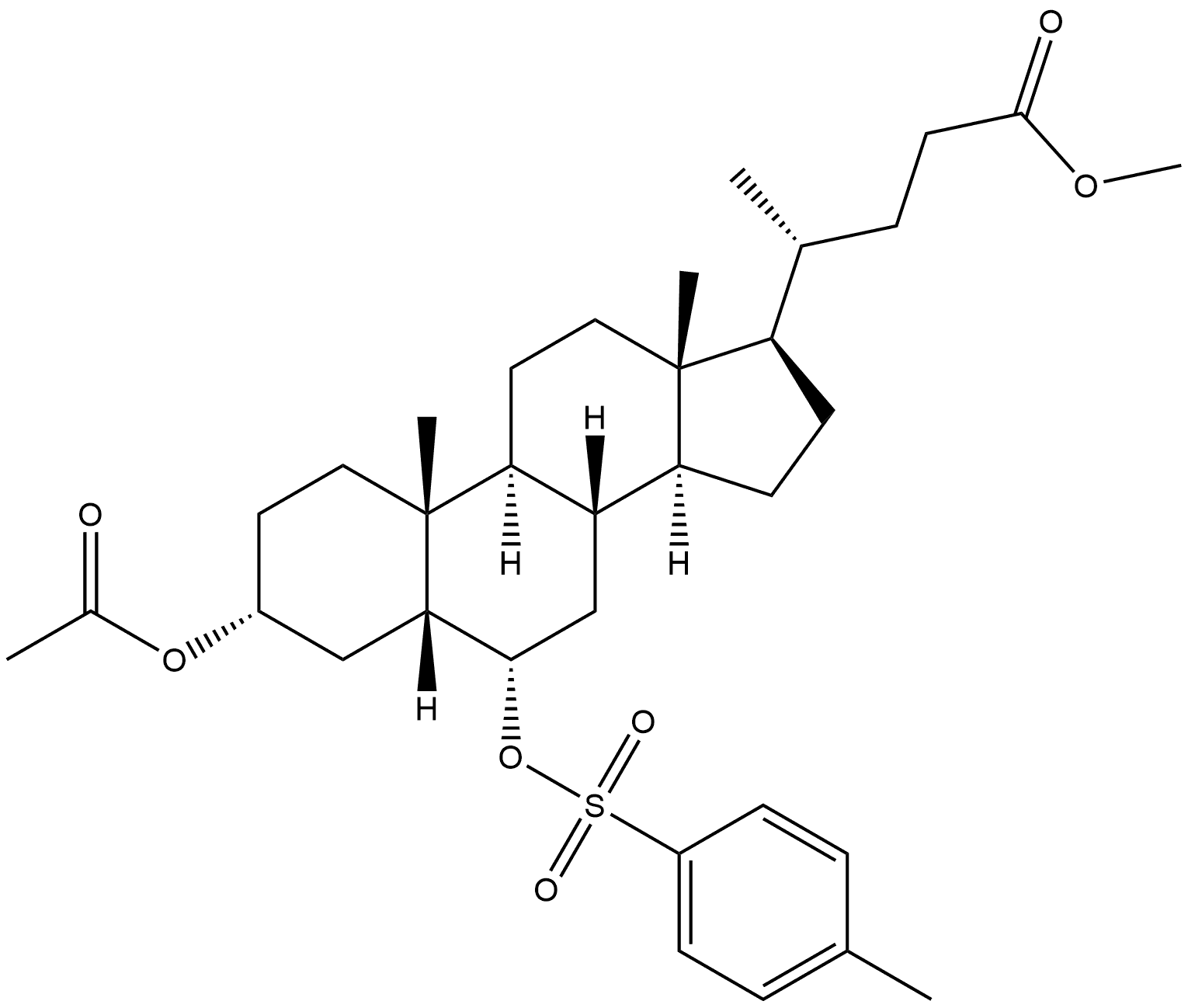 5β-Cholan-24-oic acid, 3α,6α-dihydroxy-, methyl ester, 3-acetate p-toluenesulfonate (8CI) 구조식 이미지