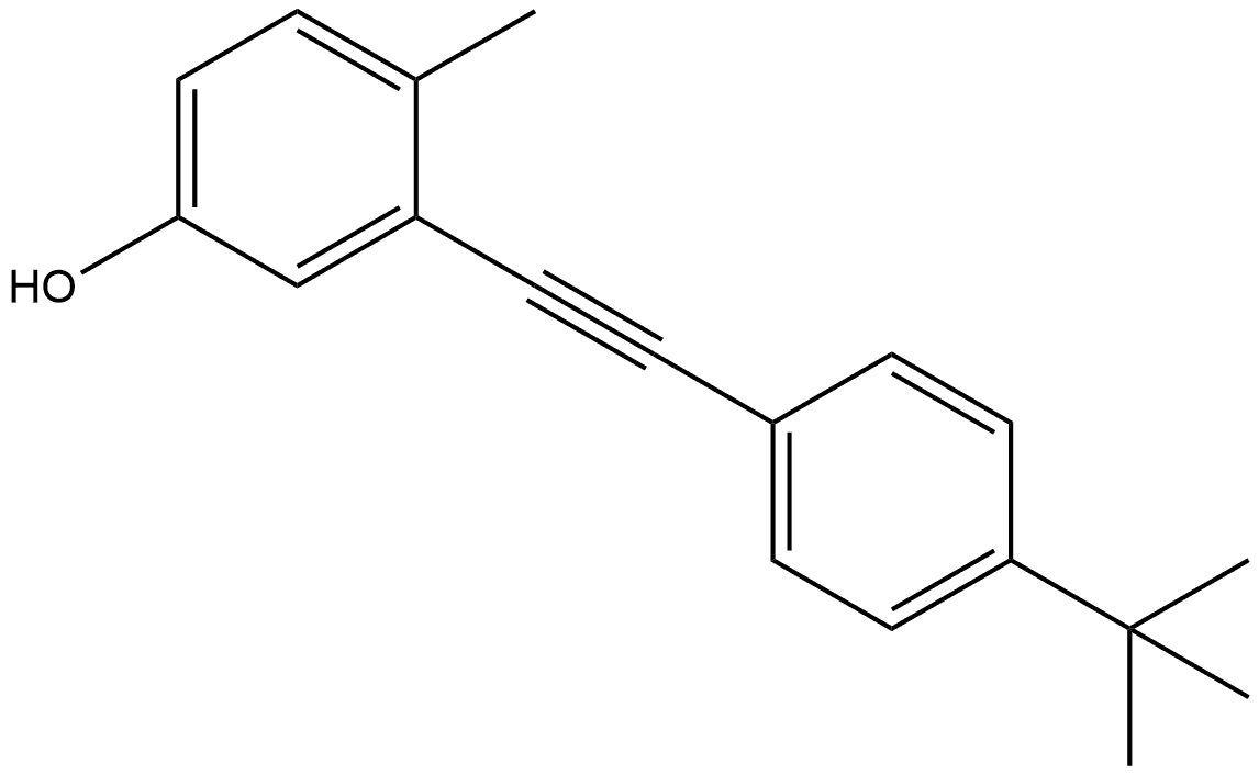 3-[2-[4-(1,1-Dimethylethyl)phenyl]ethynyl]-4-methylphenol Structure