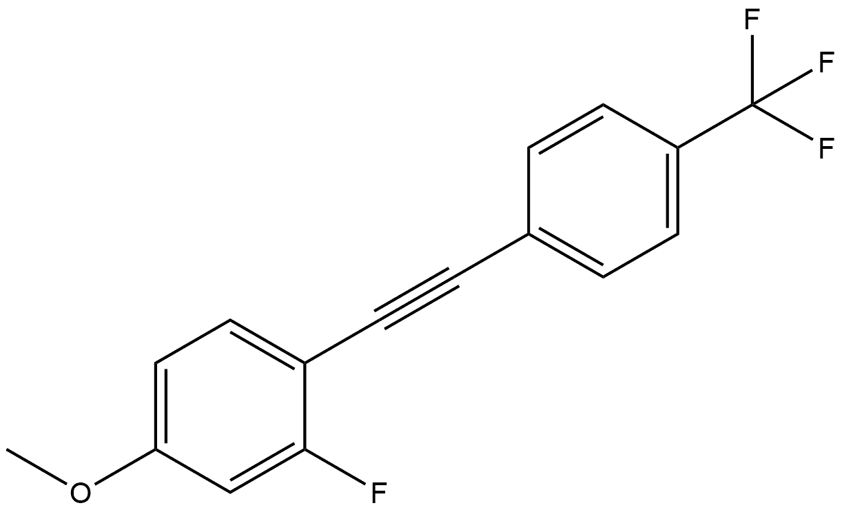 2-Fluoro-4-methoxy-1-[2-[4-(trifluoromethyl)phenyl]ethynyl]benzene Structure