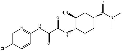 Ethanediamide, N1-[(1S,2S,4R)-2-amino-4-[(dimethylamino)carbonyl]cyclohexyl]-N2-(5-chloro-2-pyridinyl)- Structure