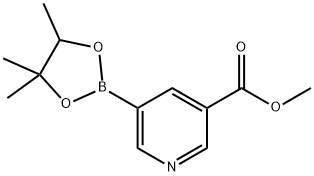 3-Pyridinecarboxylic acid, 5-(4,4,5-trimethyl-1,3,2-dioxaborolan-2-yl)-, methyl ester Structure