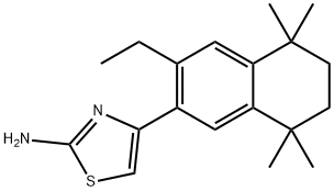 4-(3-Ethyl-5,5,8,8-tetramethyl-5,6,7,8-tetrahydronaphthalen-2-yl)-1,3-thiazol-2-amine Structure