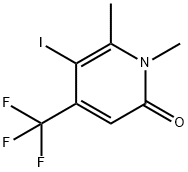 5-Iodo-1,6-dimethyl-4-(trifluoromethyl)-2(1H)-pyridinone 구조식 이미지